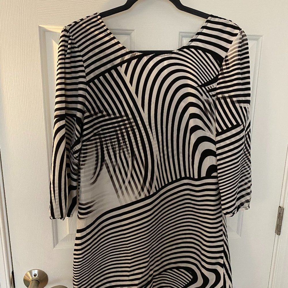 Black and White Patterned Dress